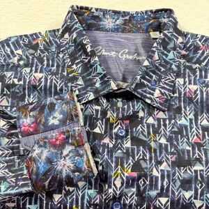 Robert Graham Men 3XL Classic Fit Buttoned Shirt Geometric LS Colorful Flip Cuff